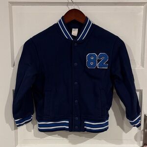 Thereabouts Navy Jacket with Striped Collar Boys XS